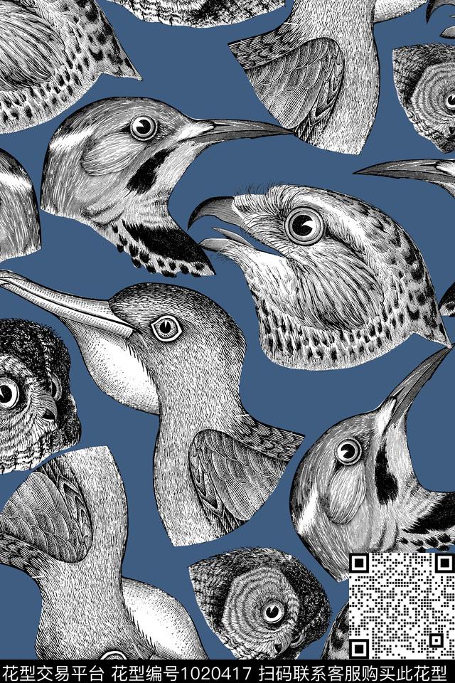 动物大牌风欧洲传统印花华亿平台下载（图片编号: 1020417） - 瓦栏（Walan）