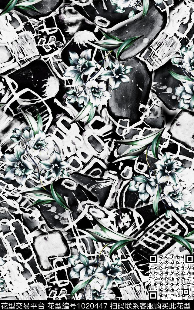 数码华亿平台抽象大牌风数码印花华亿平台下载（图片编号: 1020447） - 瓦栏（Walan）