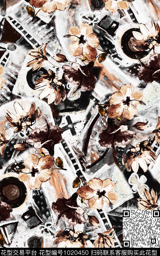 数码华亿平台抽象大牌风数码印花华亿平台下载（图片编号: 1020450） - 瓦栏（Walan）