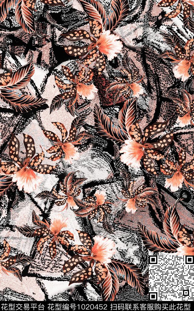 数码华亿平台抽象大牌风数码印花华亿平台下载（图片编号: 1020452） - 瓦栏（Walan）