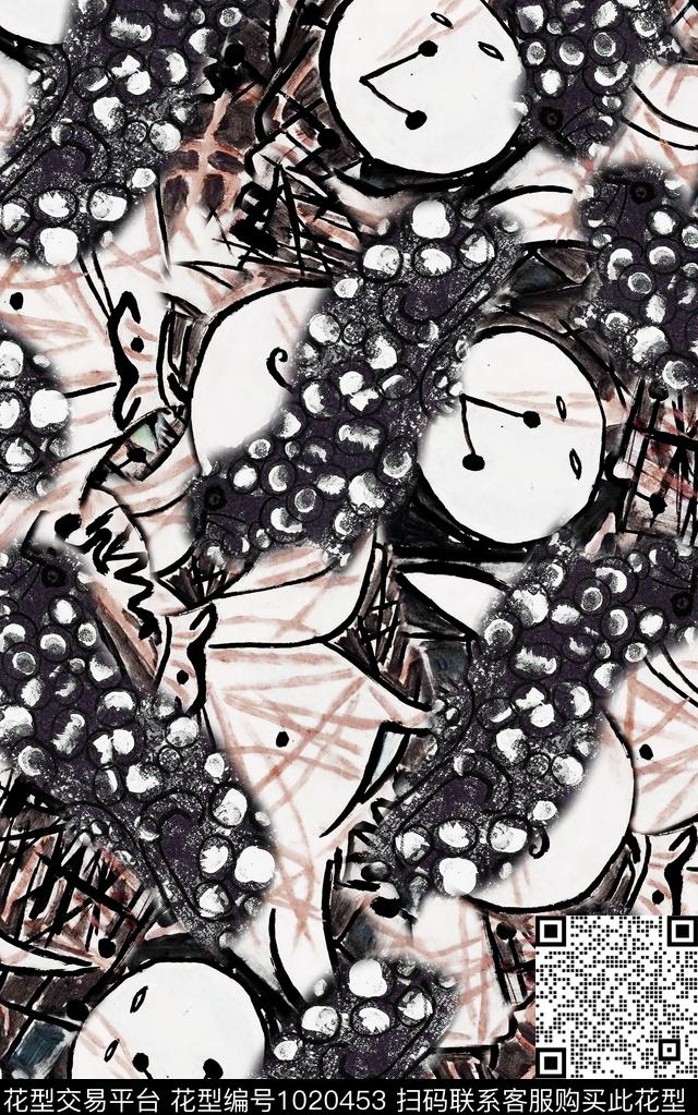 数码华亿平台抽象大牌风数码印花华亿平台下载（图片编号: 1020453） - 瓦栏（Walan）