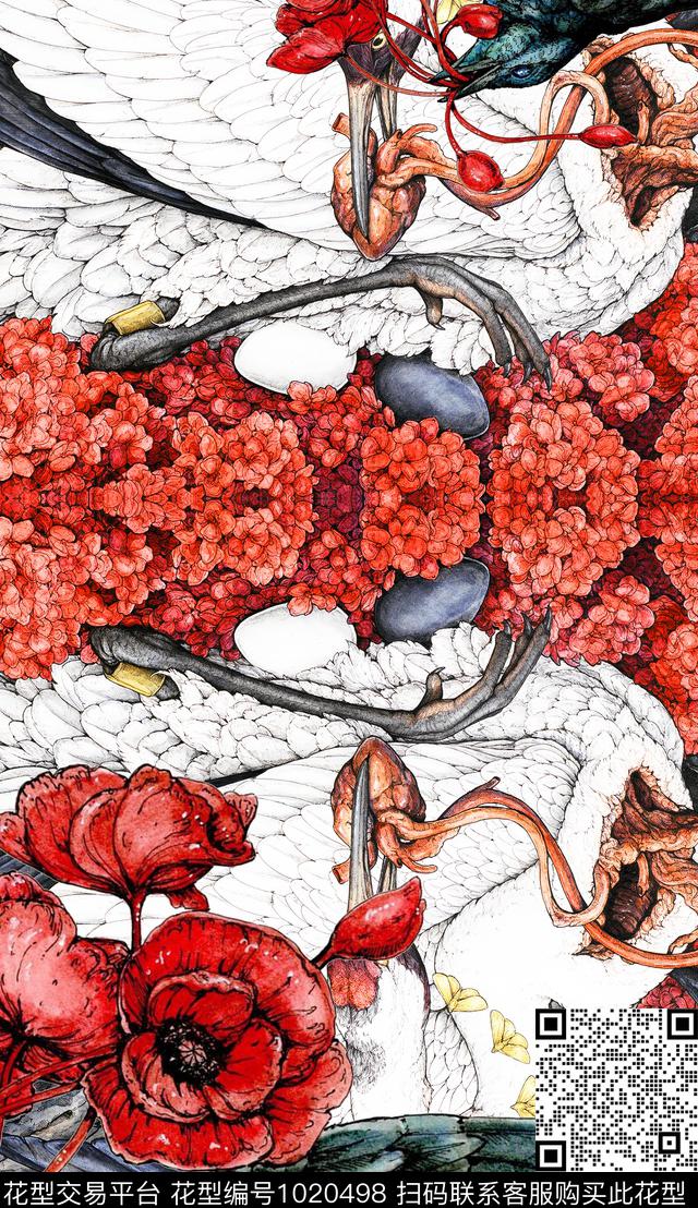 数码华亿平台定位花复古数码印花华亿平台下载（图片编号: 1020498） - 瓦栏（Walan）