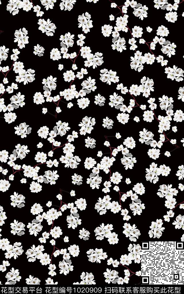 数码华亿平台花卉大牌风数码印花华亿平台下载（图片编号: 1020909） - 瓦栏（Walan）