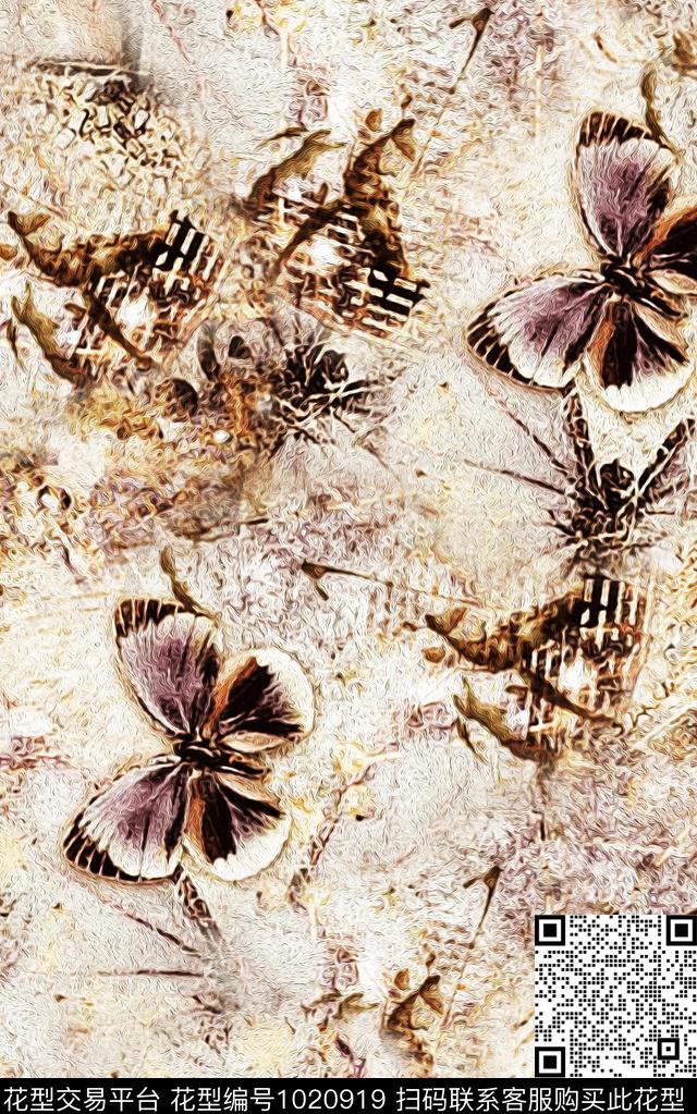 数码华亿平台花卉大牌风数码印花华亿平台下载（图片编号: 1020919） - 瓦栏（Walan）