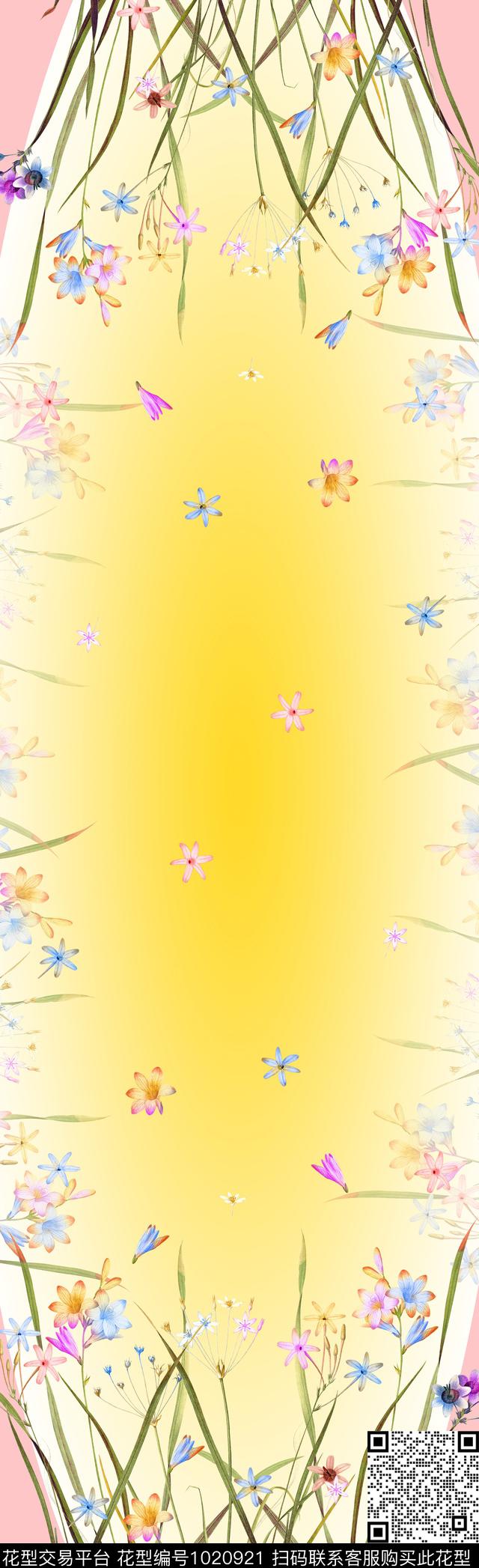 数码华亿平台围巾植物数码印花华亿平台下载（图片编号: 1020921） - 瓦栏（Walan）