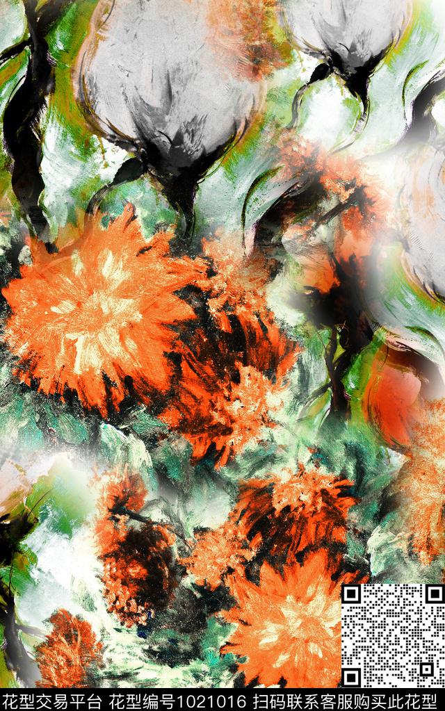 数码华亿平台线条笔触数码印花华亿平台下载（图片编号: 1021016） - 瓦栏（Walan）