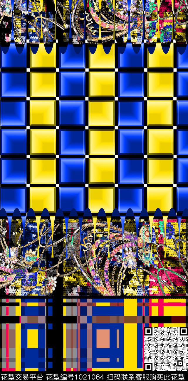 条纹数码华亿平台女装数码印花华亿平台下载（图片编号: 1021064） - 瓦栏（Walan）