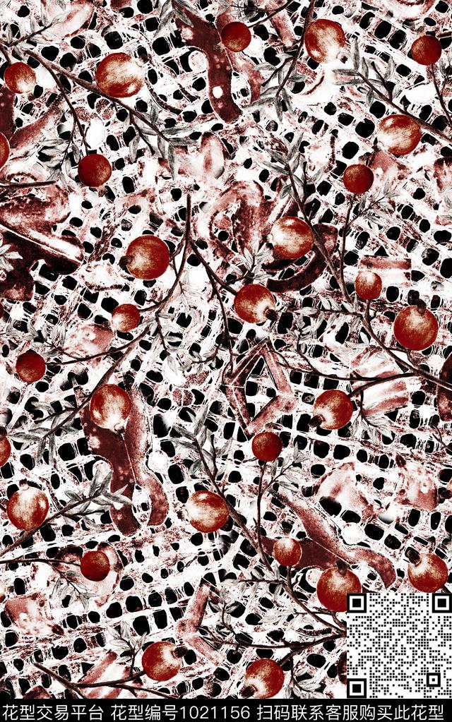 数码华亿平台民族风抽象数码印花华亿平台下载（图片编号: 1021156） - 瓦栏（Walan）