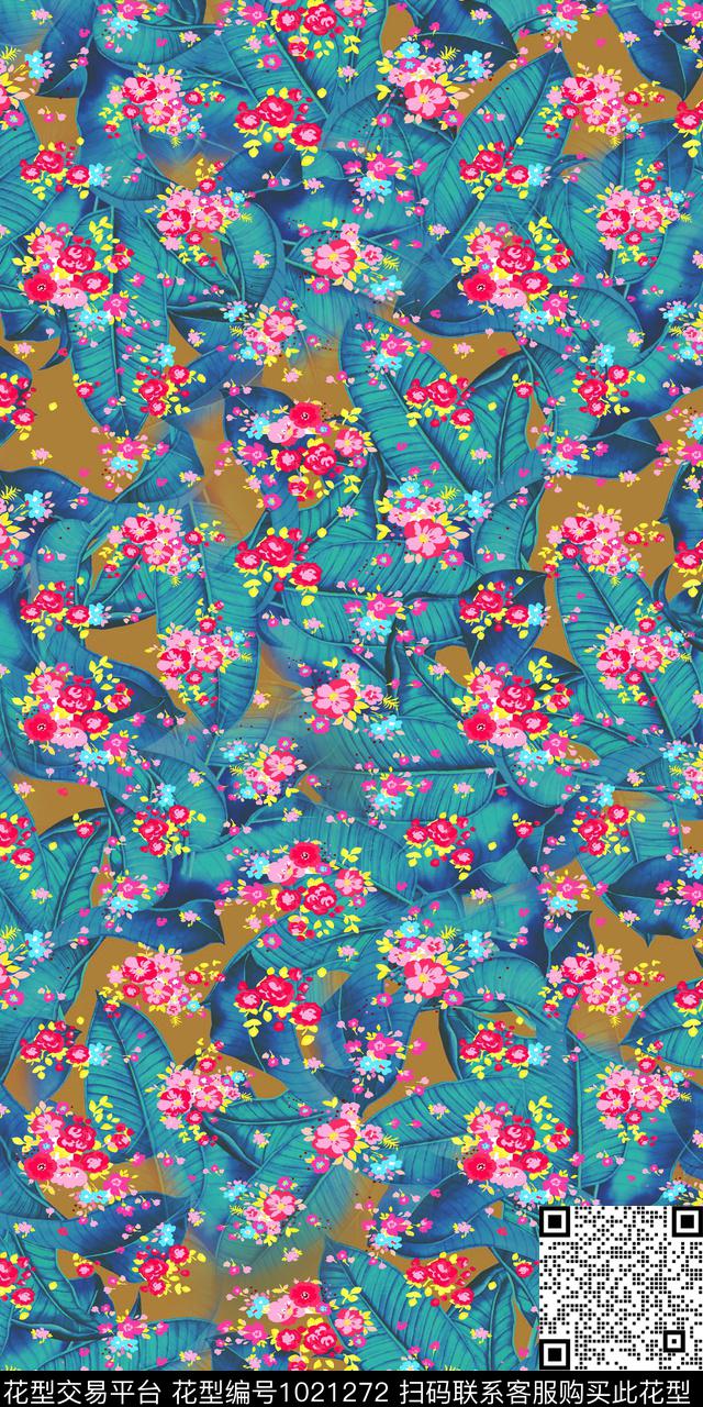 数码华亿平台小碎花女装数码印花华亿平台下载（图片编号: 1021272） - 瓦栏（Walan）