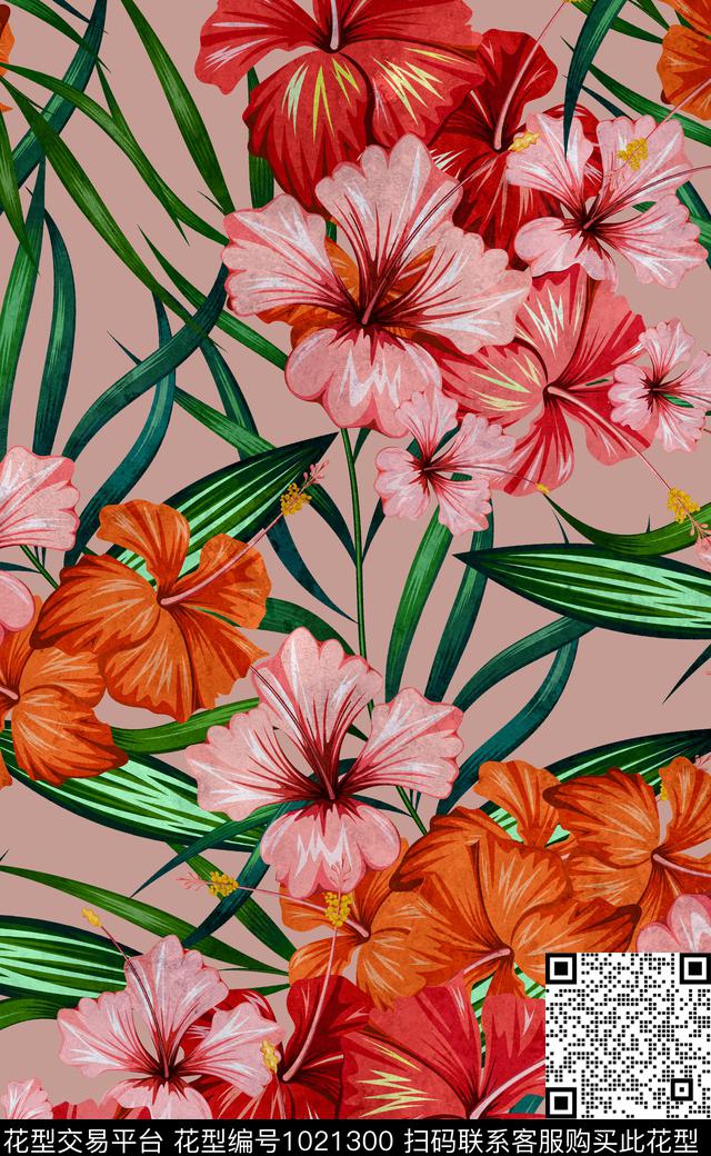 数码华亿平台花卉女装数码印花华亿平台下载（图片编号: 1021300） - 瓦栏（Walan）
