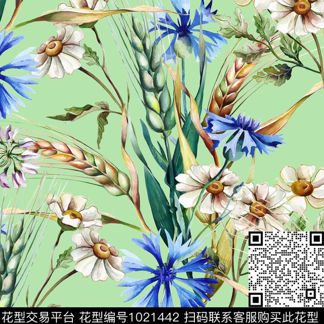 花卉女装复古数码印花华亿平台下载（图片编号: 1021442） - 瓦栏（Walan）