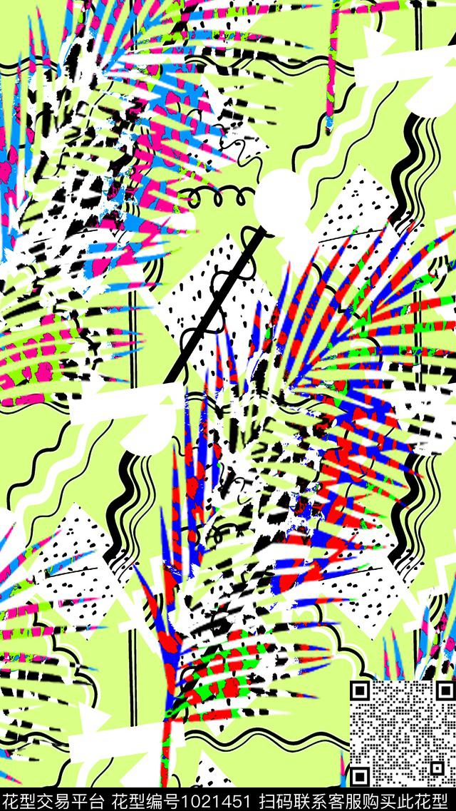条纹数码华亿平台女装数码印花华亿平台下载（图片编号: 1021451） - 瓦栏（Walan）