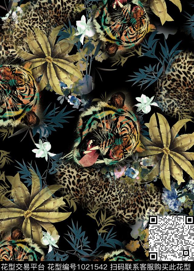 民族风动物混合拼接数码印花华亿平台下载（图片编号: 1021542） - 瓦栏（Walan）