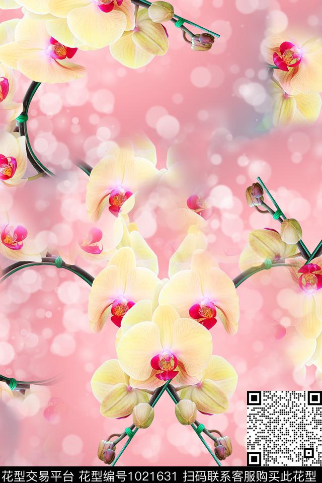 数码华亿平台植物花卉数码印花华亿平台下载（图片编号: 1021631） - 瓦栏（Walan）