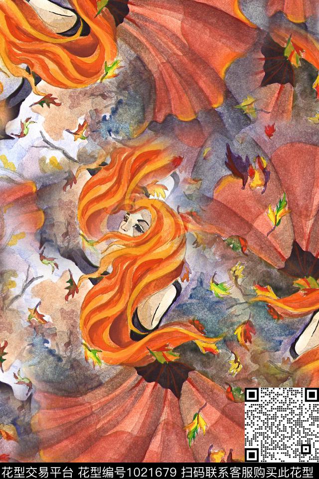 数码华亿平台抽象复古数码印花华亿平台下载（图片编号: 1021679） - 瓦栏（Walan）