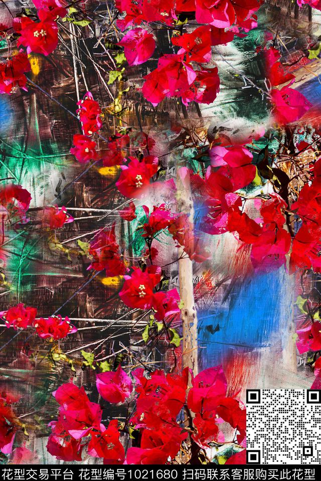 数码华亿平台植物花卉数码印花华亿平台下载（图片编号: 1021680） - 瓦栏（Walan）