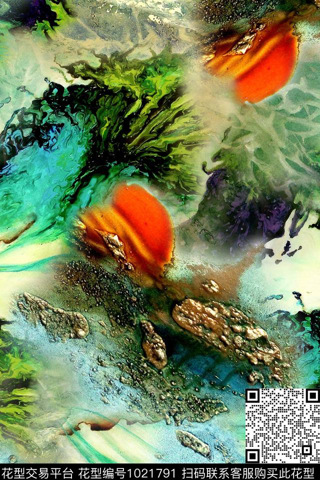 抽象几何纹理数码印花华亿平台下载（图片编号: 1021791） - 瓦栏（Walan）