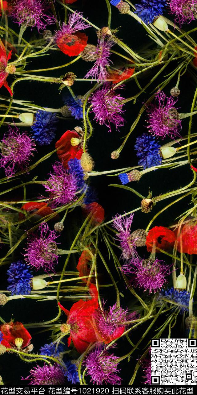 数码华亿平台女装照片花卉数码印花华亿平台下载（图片编号: 1021920） - 瓦栏（Walan）