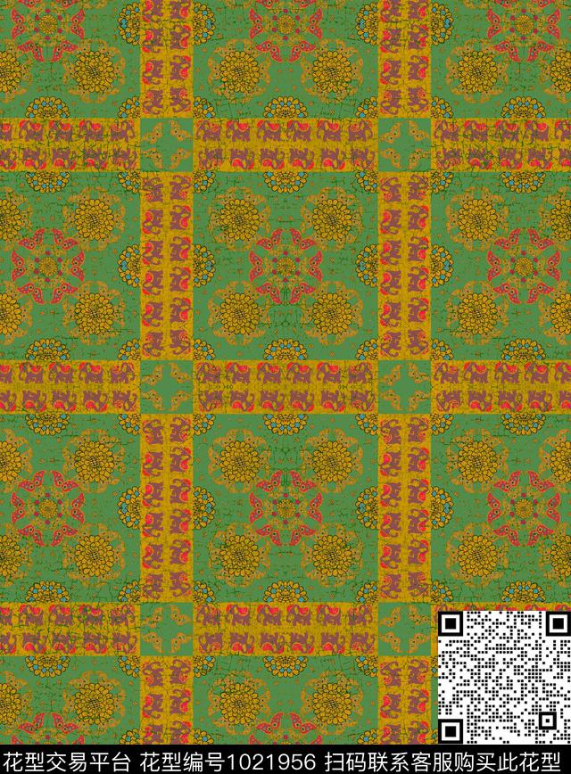 民族风复古杭州数码印花华亿平台下载（图片编号: 1021956） - 瓦栏（Walan）