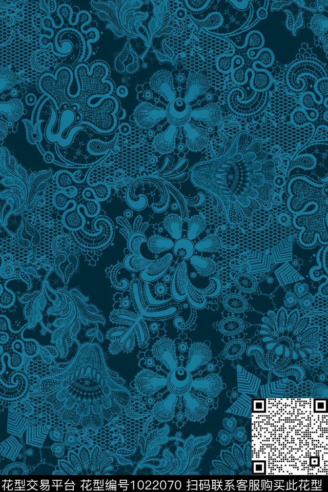 民族风网布蕾丝绣花华亿平台数码印花华亿平台下载（图片编号: 1022070） - 瓦栏（Walan）