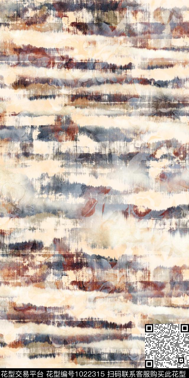 抽象几何写意数码印花华亿平台下载（图片编号: 1022315） - 瓦栏（Walan）