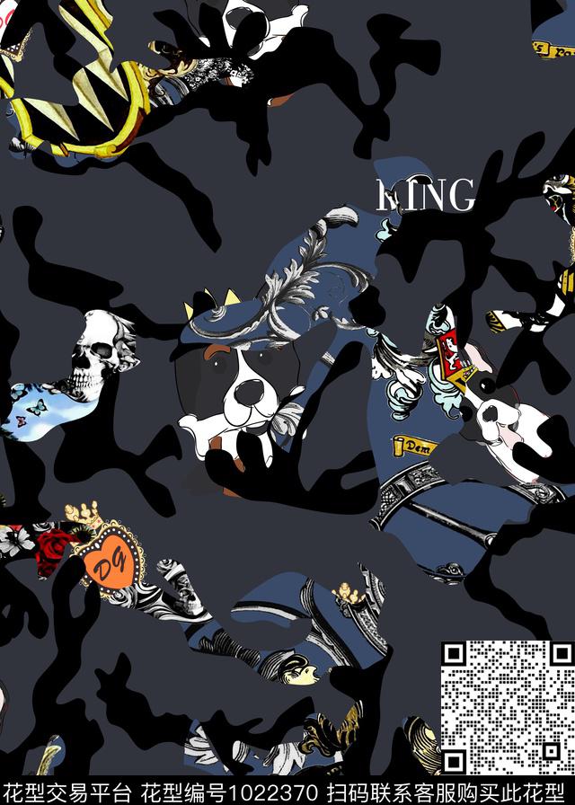 数码华亿平台民族风狗数码印花华亿平台下载（图片编号: 1022370） - 瓦栏（Walan）