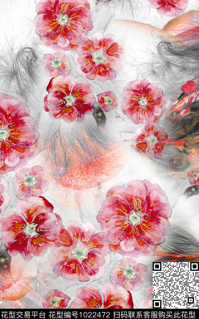 数码华亿平台花卉油画华亿平台数码印花华亿平台下载（图片编号: 1022472） - 瓦栏（Walan）