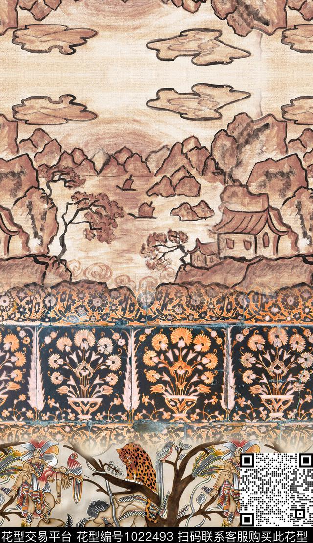 民族风波西米亚中老年数码印花华亿平台下载（图片编号: 1022493） - 瓦栏（Walan）