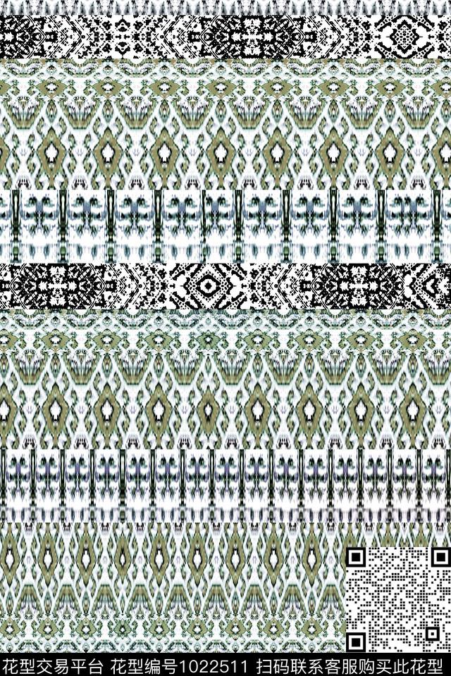 条纹艺术抽象数码印花华亿平台下载（图片编号: 1022511） - 瓦栏（Walan）