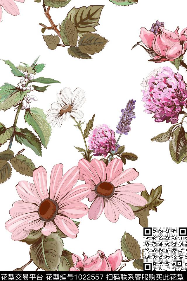 大花数码华亿平台花卉数码印花华亿平台下载（图片编号: 1022557） - 瓦栏（Walan）