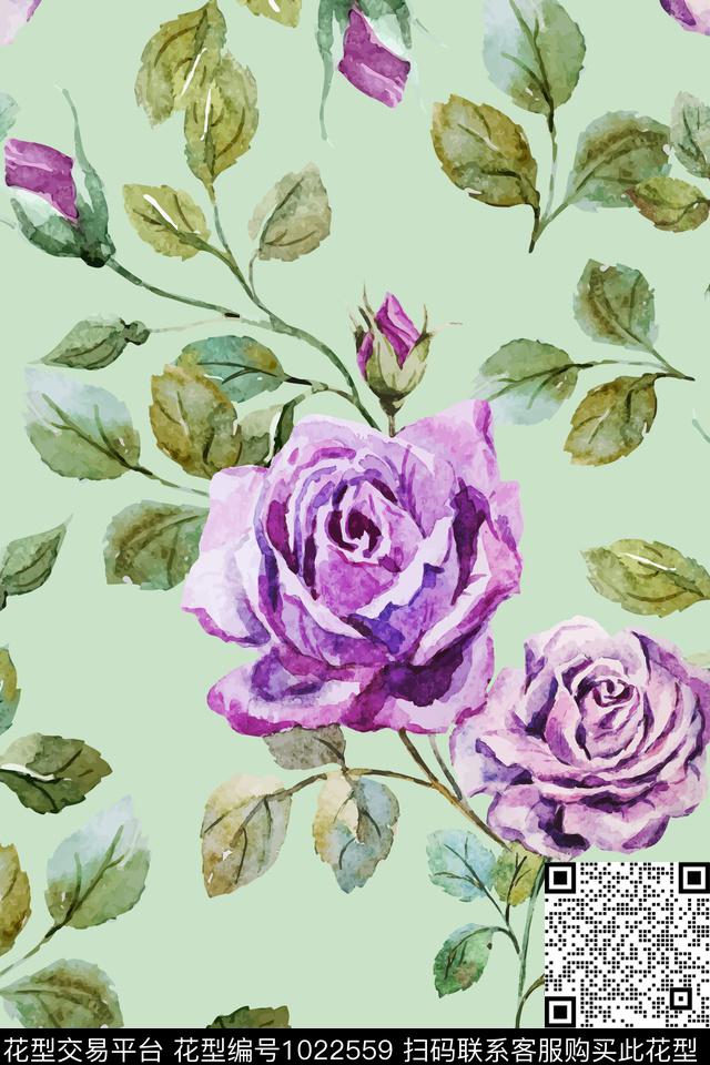 大花数码华亿平台花卉数码印花华亿平台下载（图片编号: 1022559） - 瓦栏（Walan）