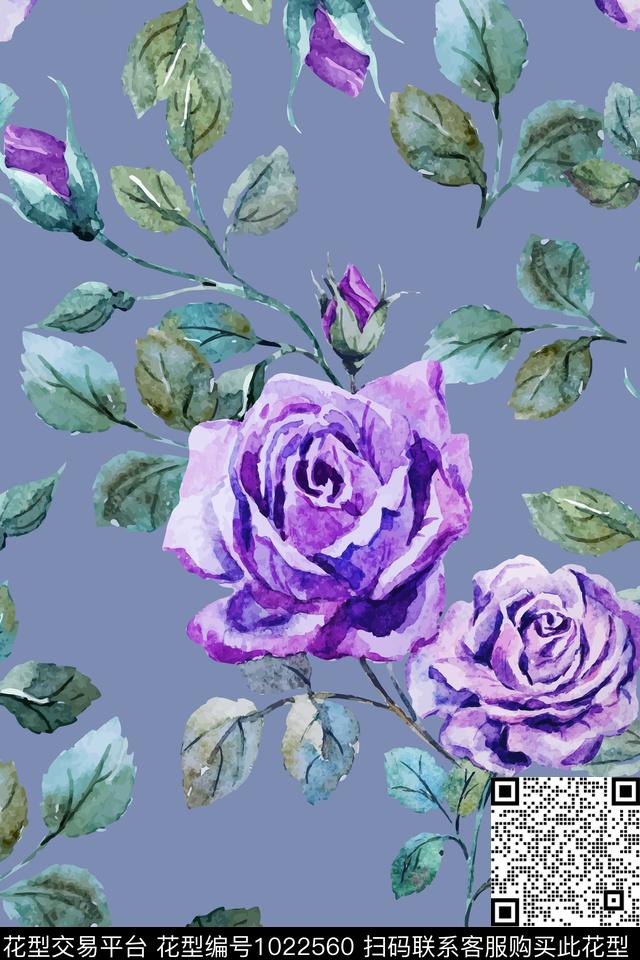 大花数码华亿平台花卉数码印花华亿平台下载（图片编号: 1022560） - 瓦栏（Walan）