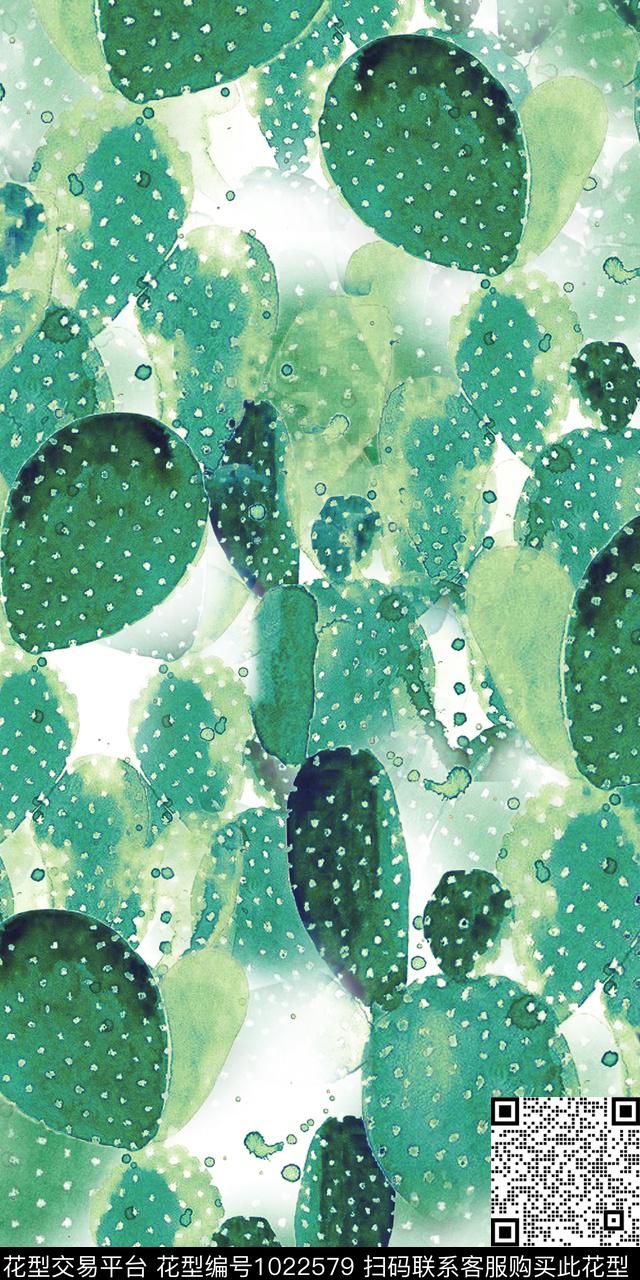 数码华亿平台女装手绘水彩数码印花华亿平台下载（图片编号: 1022579） - 瓦栏（Walan）