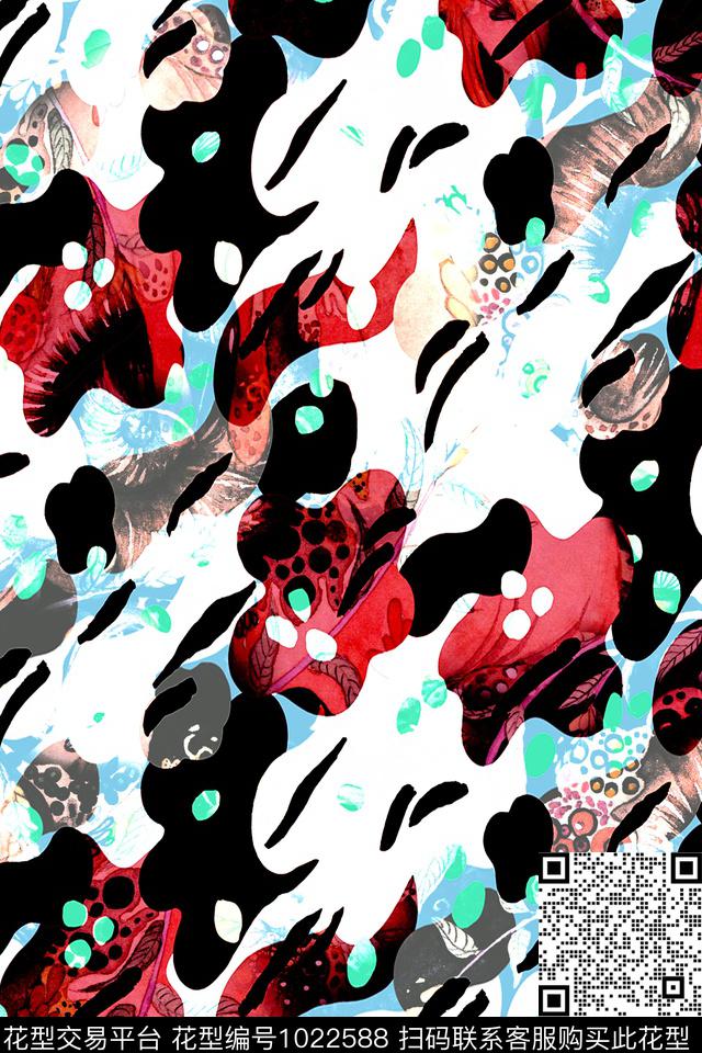 数码华亿平台迷彩炫彩数码印花华亿平台下载（图片编号: 1022588） - 瓦栏（Walan）