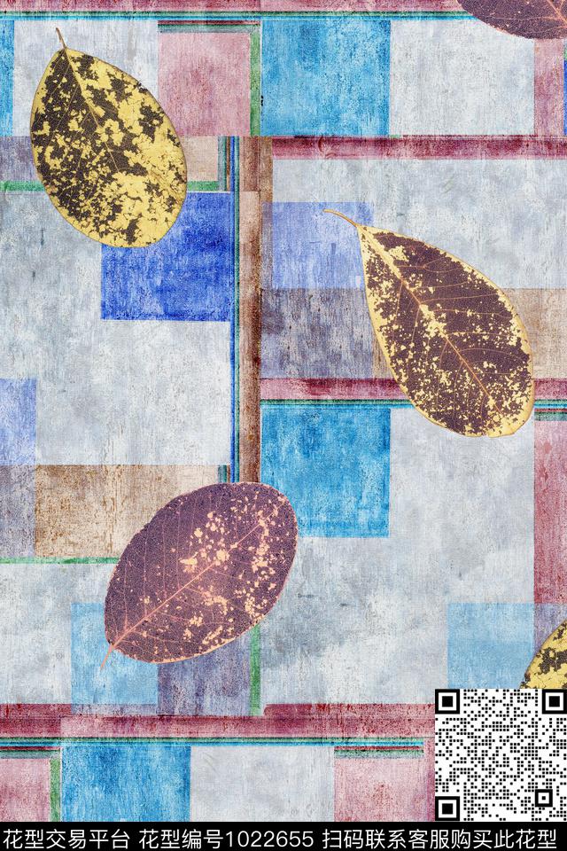 格子肌理几何数码印花华亿平台下载（图片编号: 1022655） - 瓦栏（Walan）