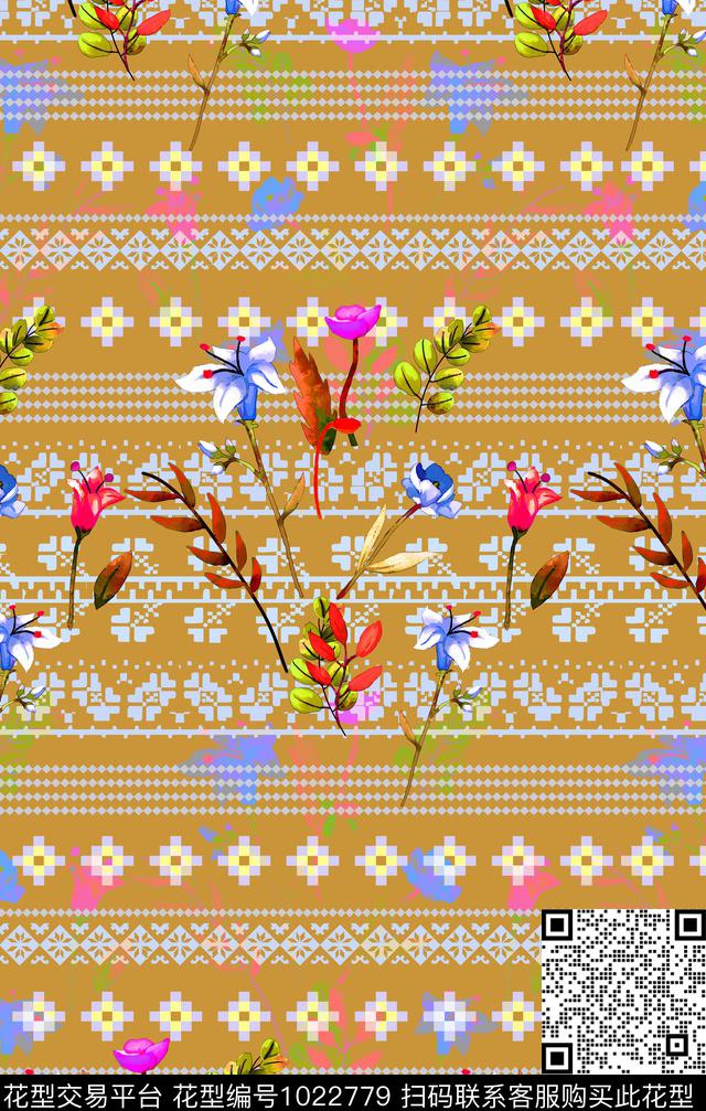 数码华亿平台花卉女装数码印花华亿平台下载（图片编号: 1022779） - 瓦栏（Walan）