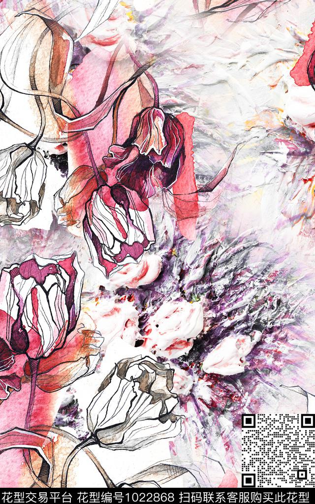 数码华亿平台线条肌理数码印花华亿平台下载（图片编号: 1022868） - 瓦栏（Walan）