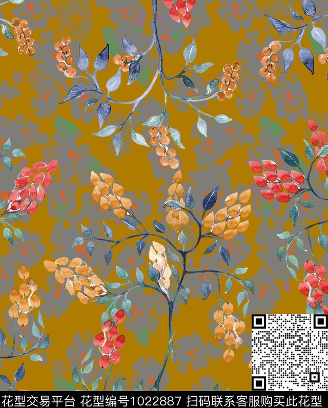 数码华亿平台花卉女装数码印花华亿平台下载（图片编号: 1022887） - 瓦栏（Walan）