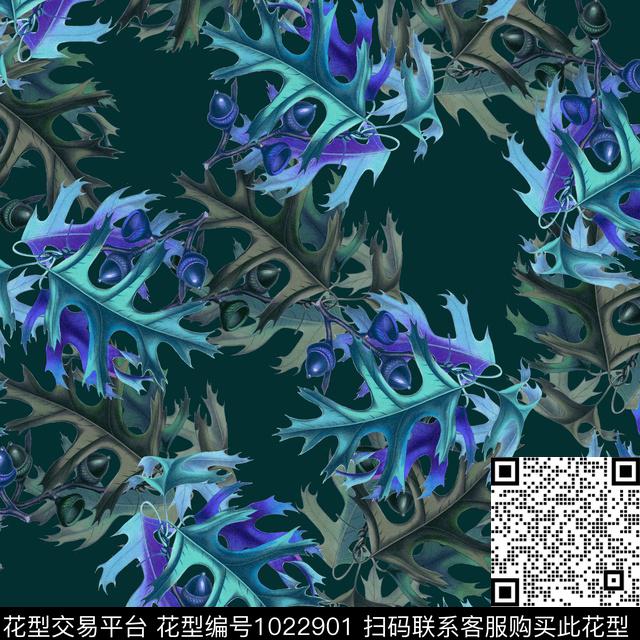 黑底花卉民族风大牌风数码印花华亿平台下载（图片编号: 1022901） - 瓦栏（Walan）