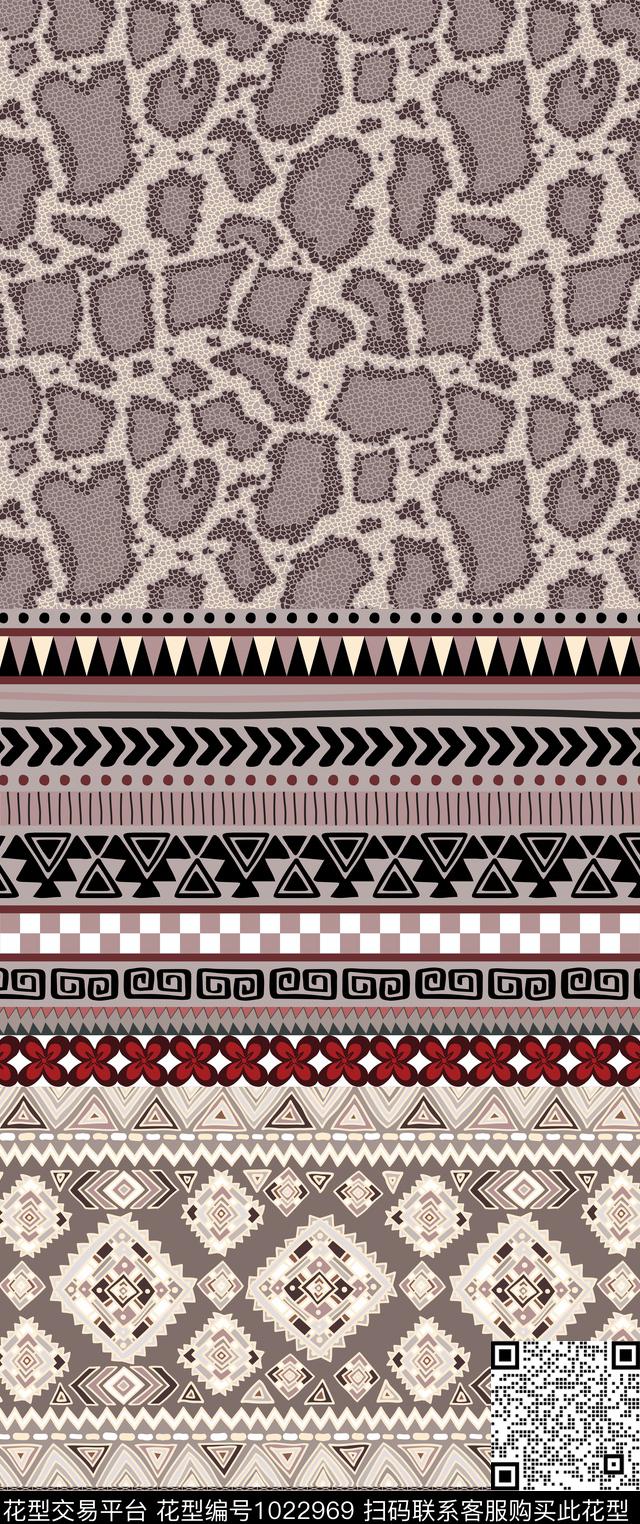 民族风秋冬华亿平台复古数码印花华亿平台下载（图片编号: 1022969） - 瓦栏（Walan）