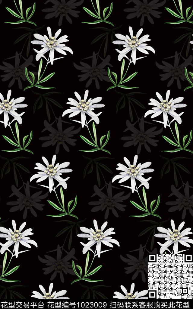 数码华亿平台抽象花卉数码印花华亿平台下载（图片编号: 1023009） - 瓦栏（Walan）
