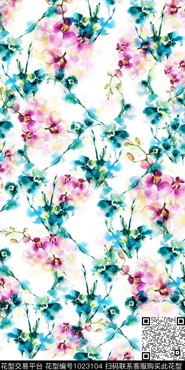 数码华亿平台花卉女装数码印花华亿平台下载（图片编号: 1023104） - 瓦栏（Walan）