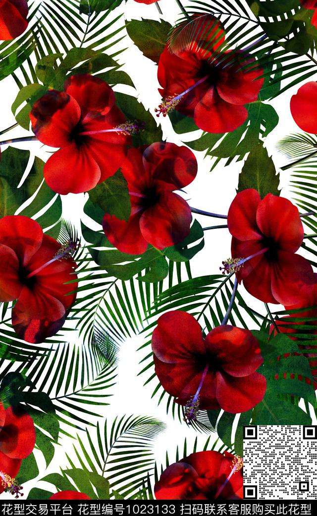 数码华亿平台花卉女装数码印花华亿平台下载（图片编号: 1023133） - 瓦栏（Walan）