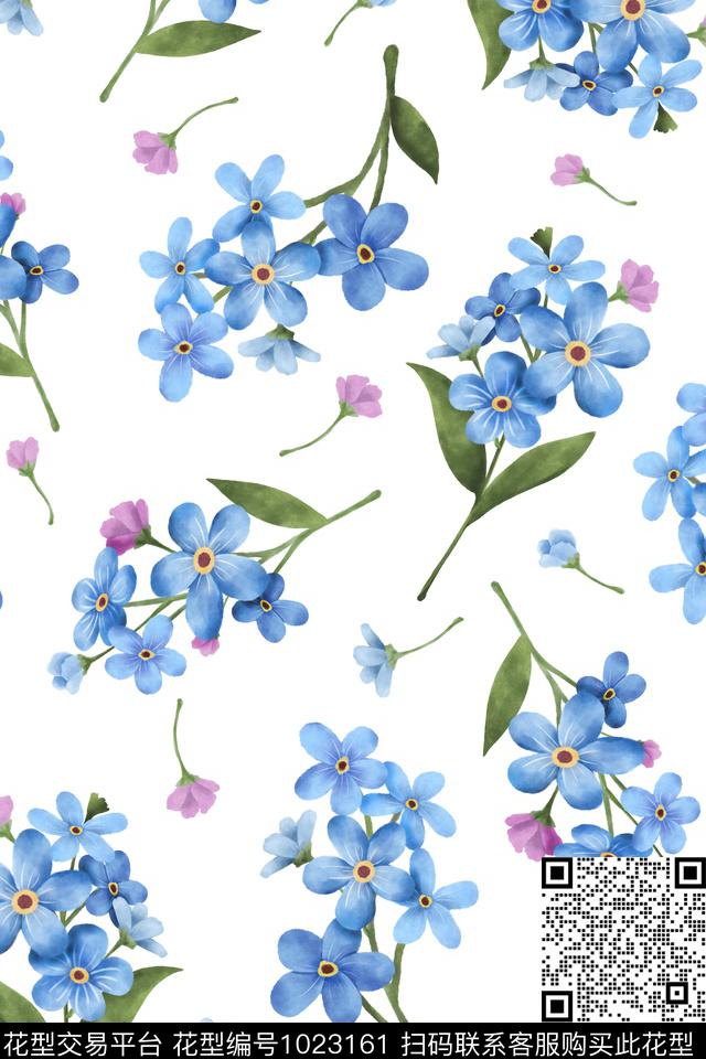 水彩花卉花卉手绘花卉数码印花华亿平台下载（图片编号: 1023161） - 瓦栏（Walan）