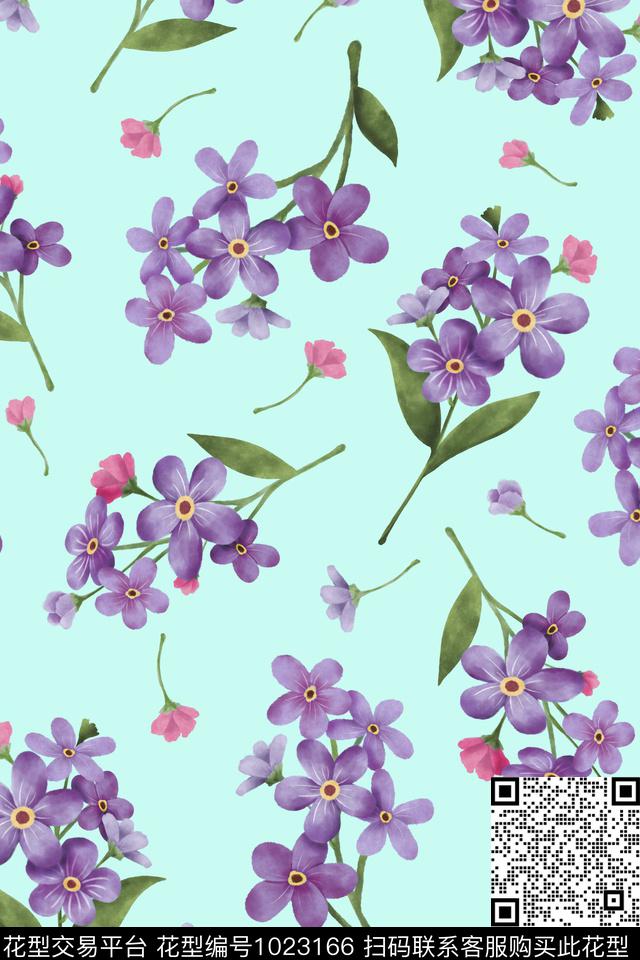 水彩花卉花卉手绘花卉数码印花华亿平台下载（图片编号: 1023166） - 瓦栏（Walan）