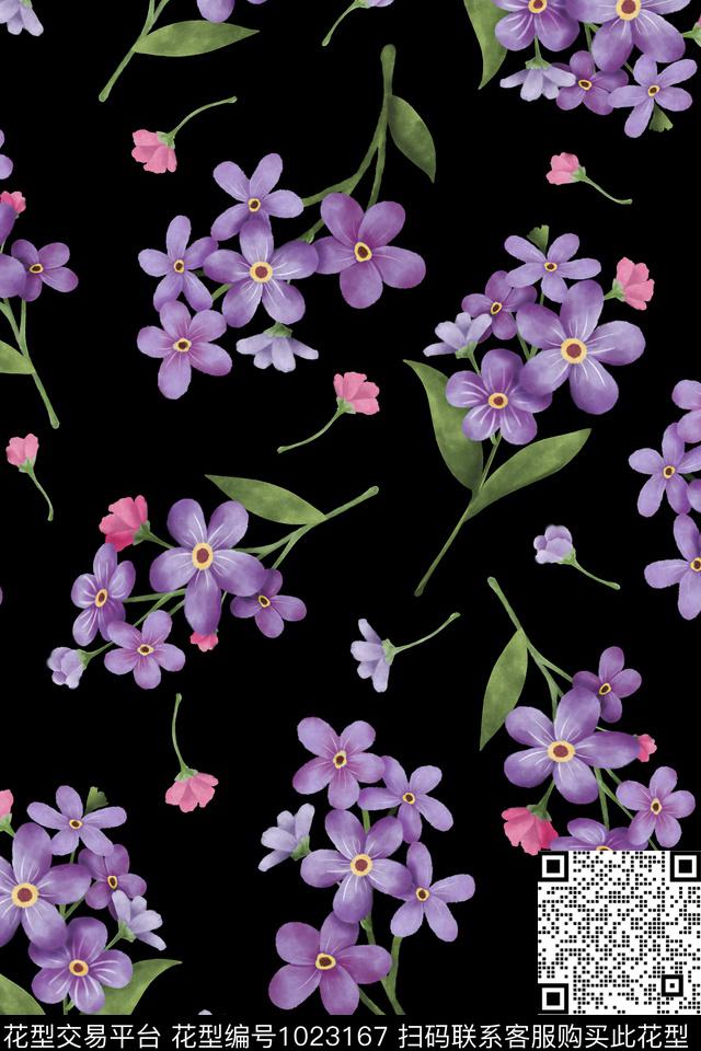 水彩花卉花卉手绘花卉数码印花华亿平台下载（图片编号: 1023167） - 瓦栏（Walan）