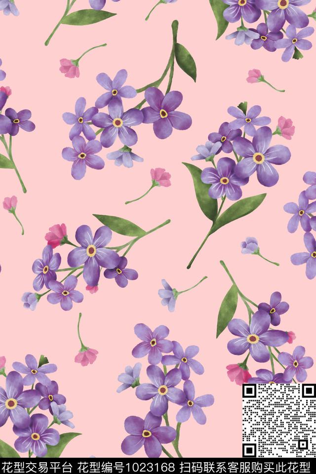 水彩花卉花卉手绘花卉数码印花华亿平台下载（图片编号: 1023168） - 瓦栏（Walan）