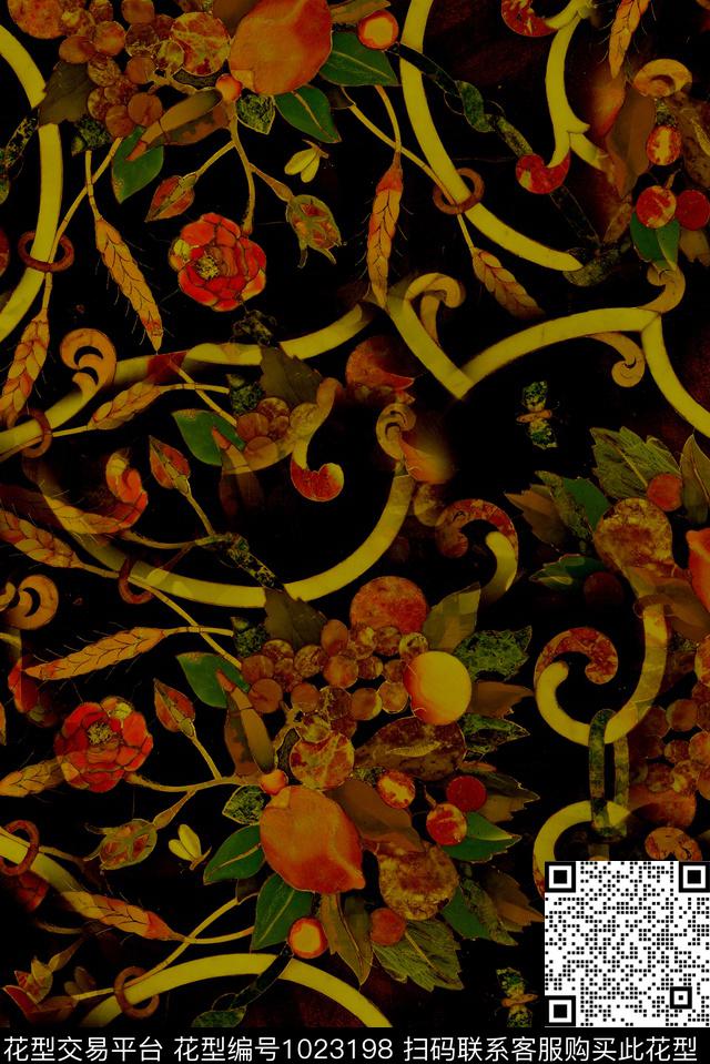 数码华亿平台香云纱复古数码印花华亿平台下载（图片编号: 1023198） - 瓦栏（Walan）