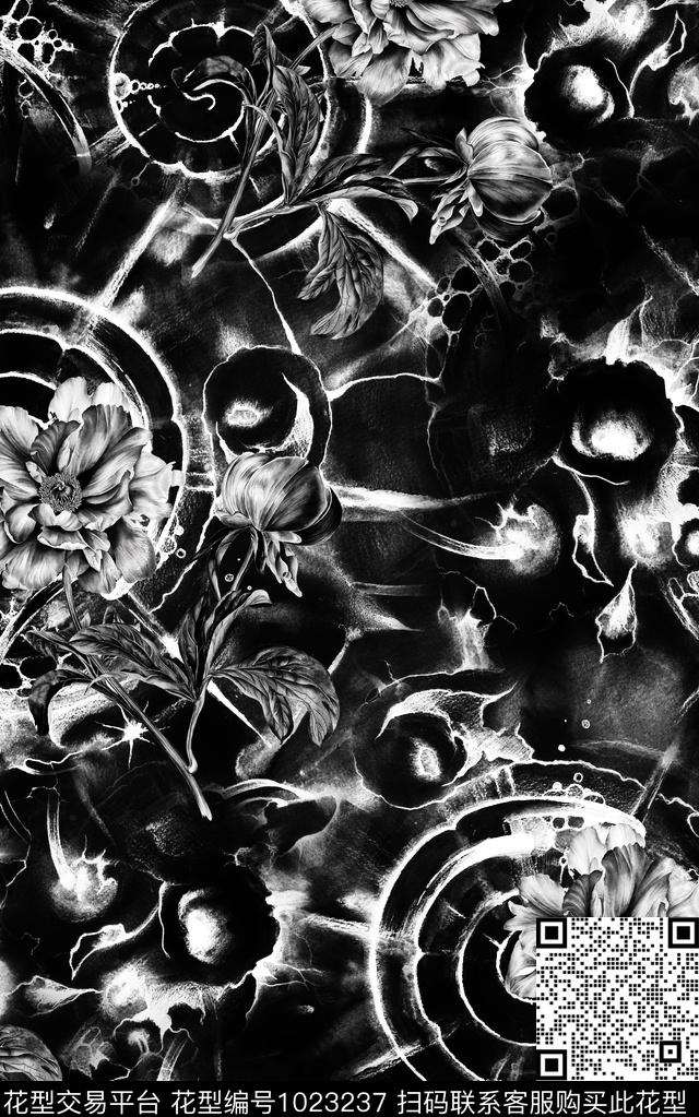 数码华亿平台花卉大牌风数码印花华亿平台下载（图片编号: 1023237） - 瓦栏（Walan）