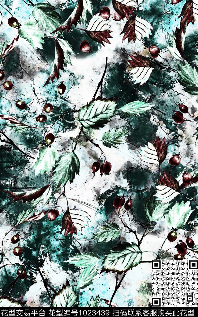 数码华亿平台花卉大牌风数码印花华亿平台下载（图片编号: 1023439） - 瓦栏（Walan）